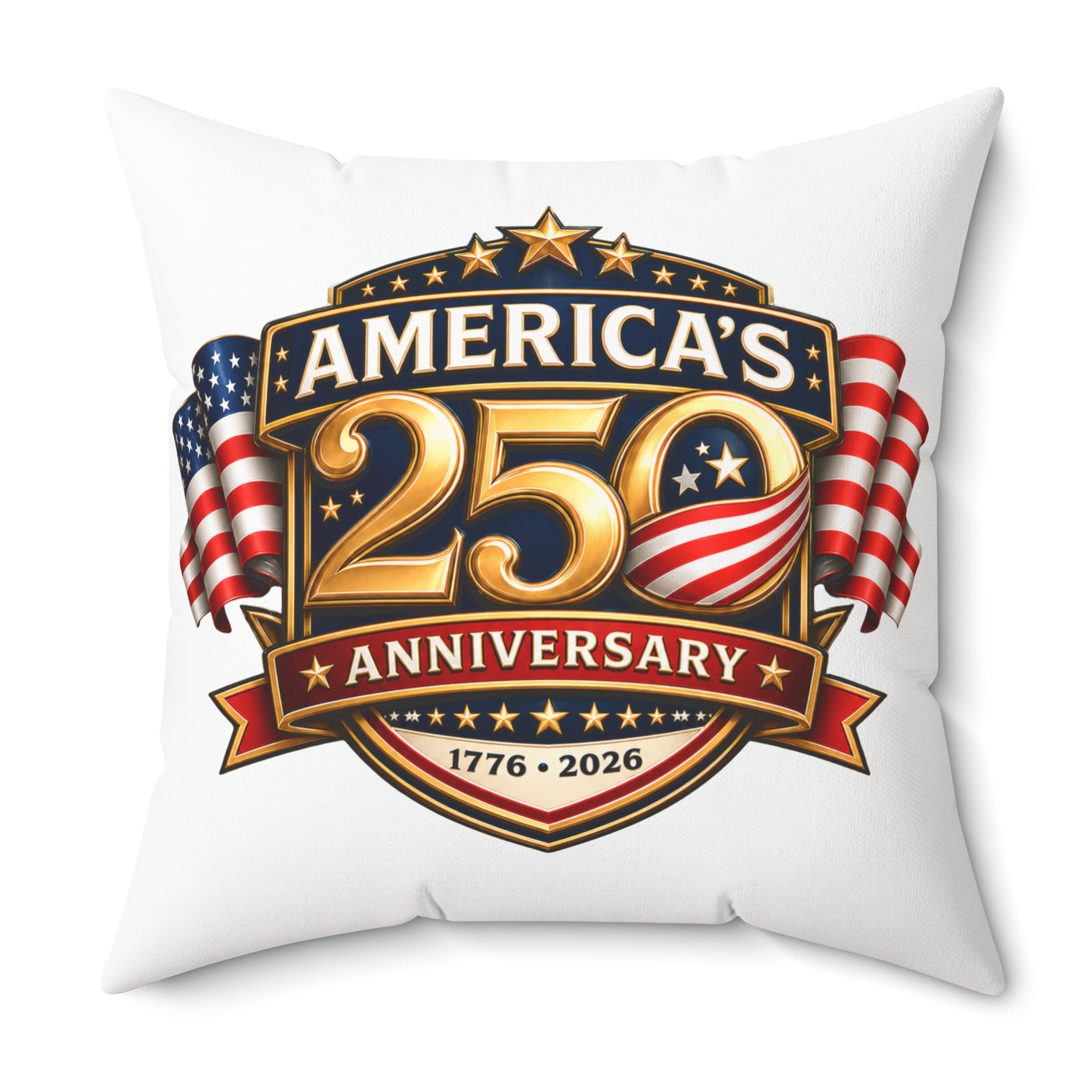America's 250th Anniversary Throw Pillow — 1776-2026 Patriotic Decorative Cushion