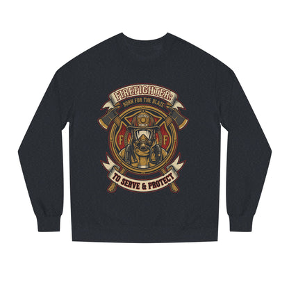 Firefighter Crest Crewneck Sweatshirt — 'To Serve & Protect' Tribute