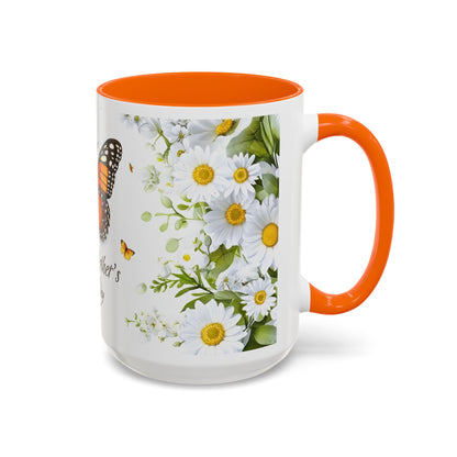 Mother's Day Butterfly Coffee Mug – 'Happy Mother's Day' Floral Accent Mug