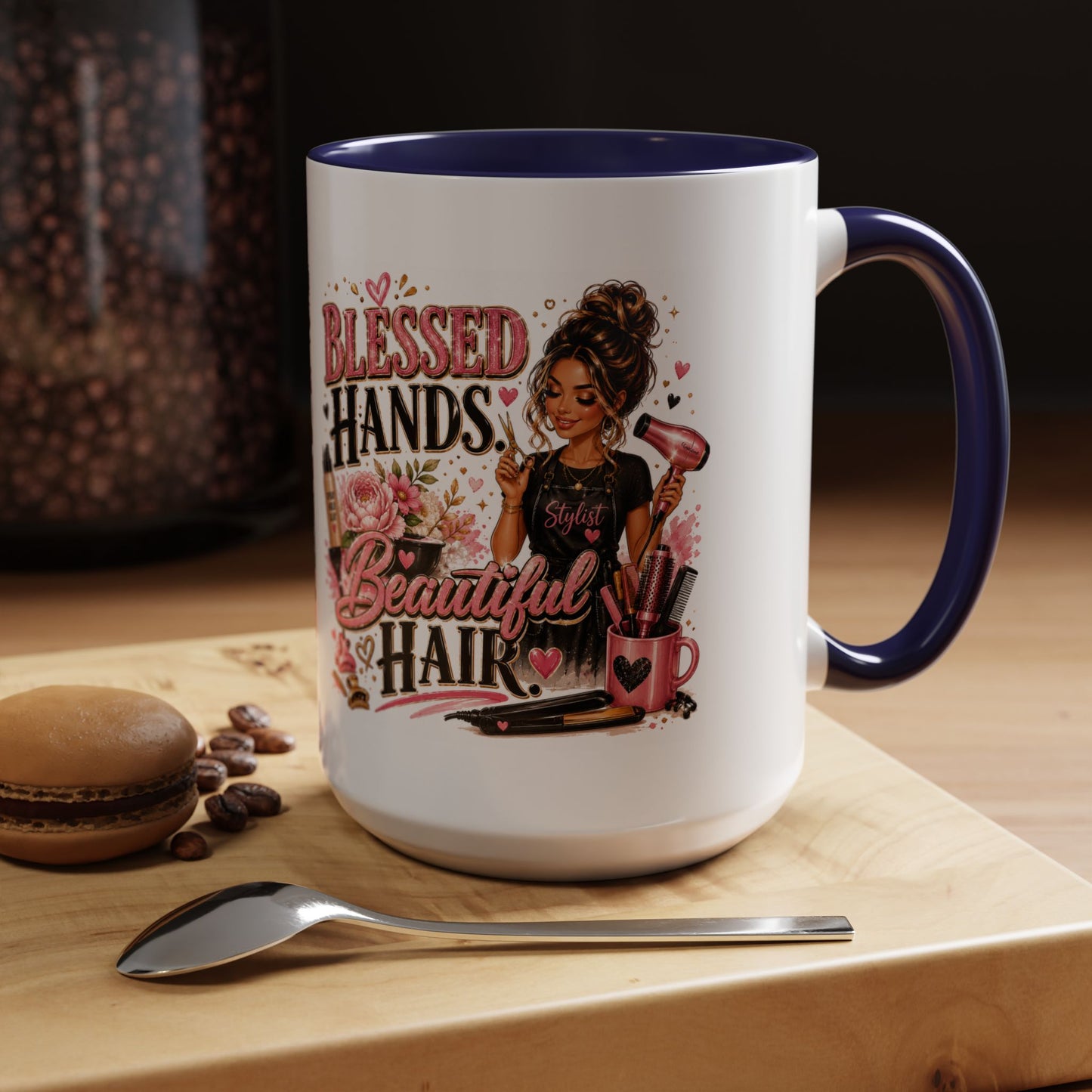 Blessed Hands Beautiful Hair Coffee Mug — Stylist Barber Hairdresser Gift