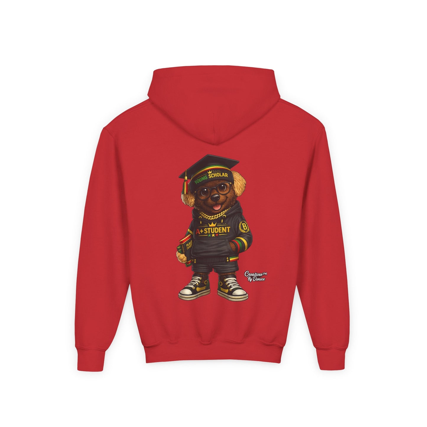 Youth Graduation Bear Hoodie – "Future Student" Cute Cap & Gown Sweatshirt