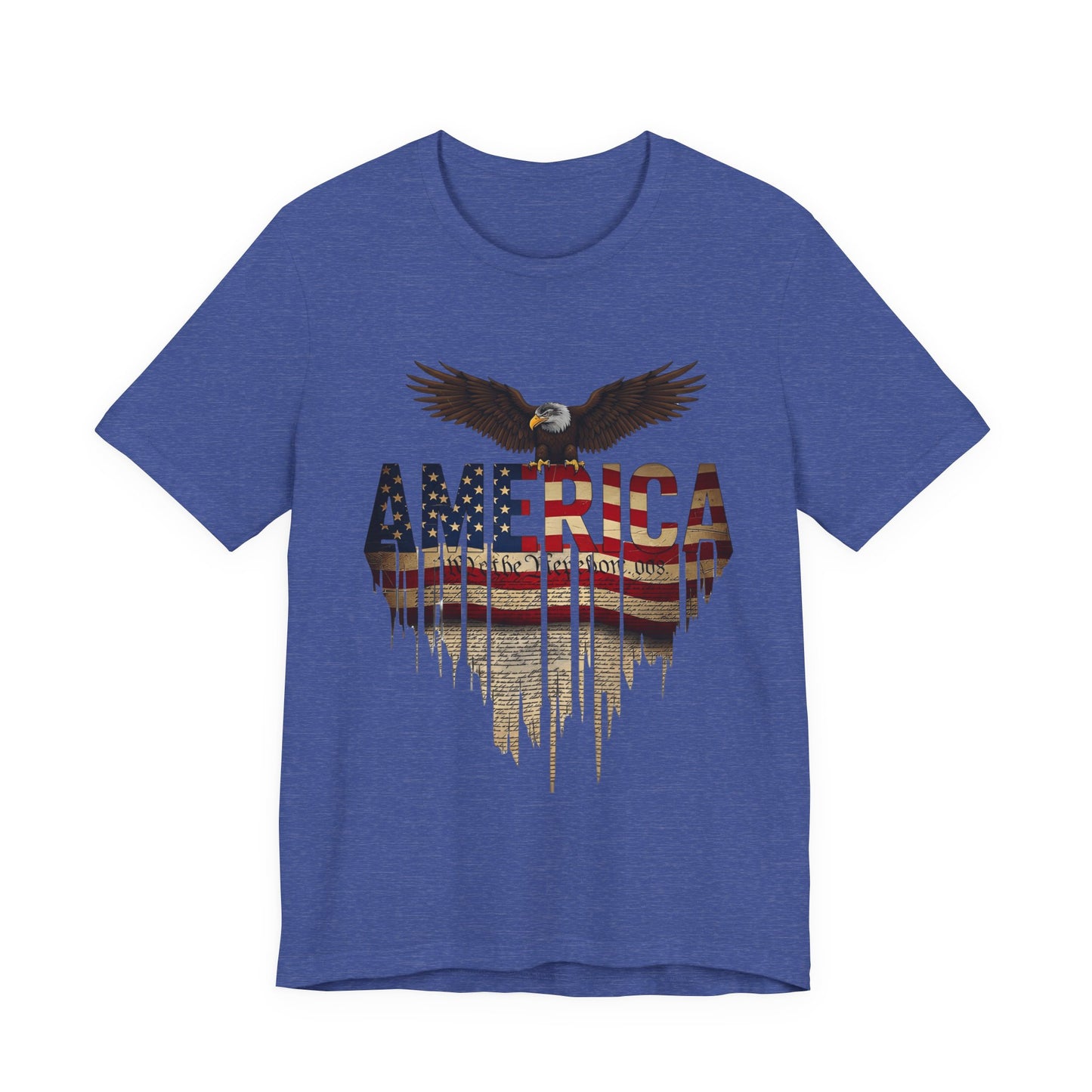 America Eagle Flag Graphic T‑Shirt — Patriotic USA Tee for 4th of July