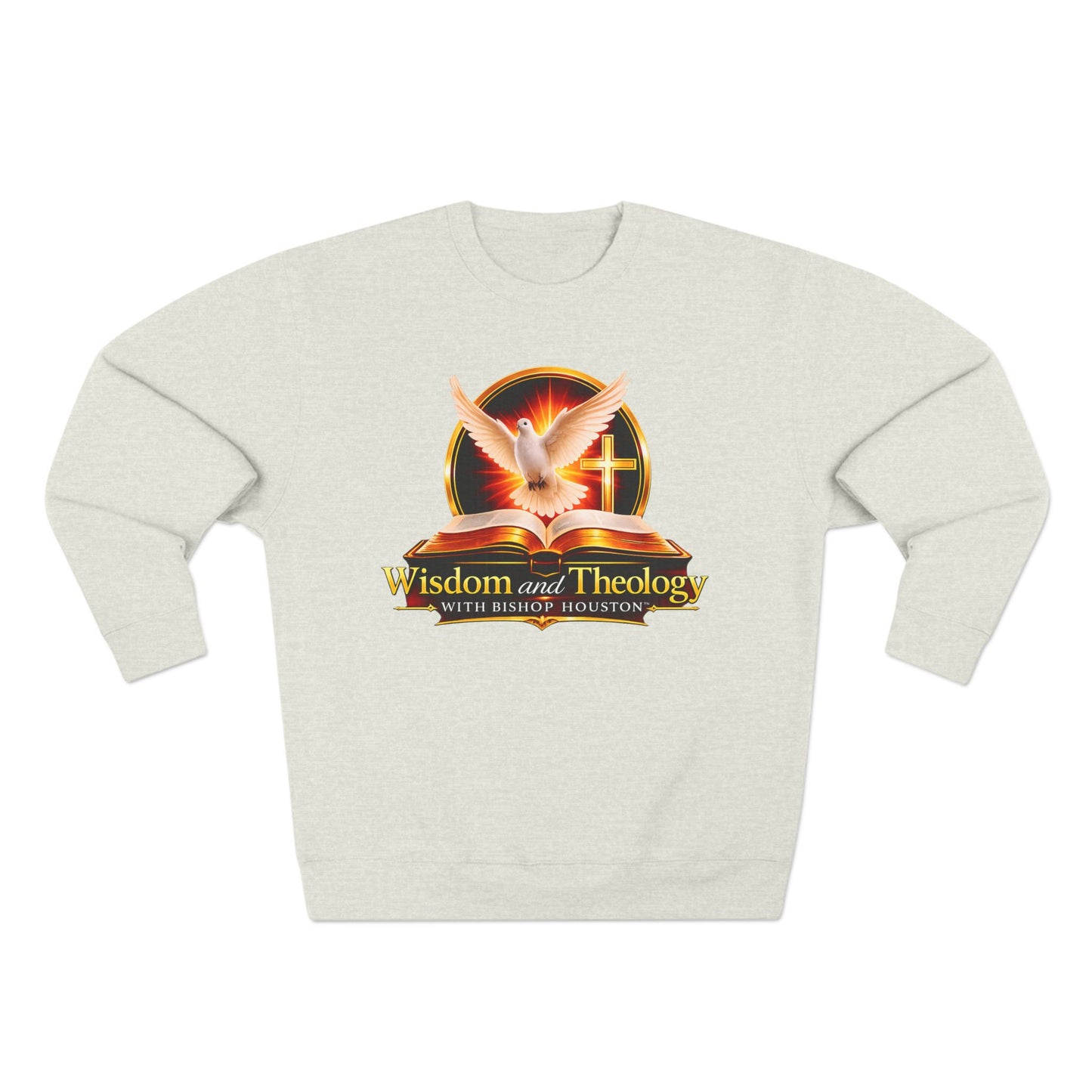 Wisdom & Theology Sweatshirt — Dove, Bible & Cross Christian Crewneck