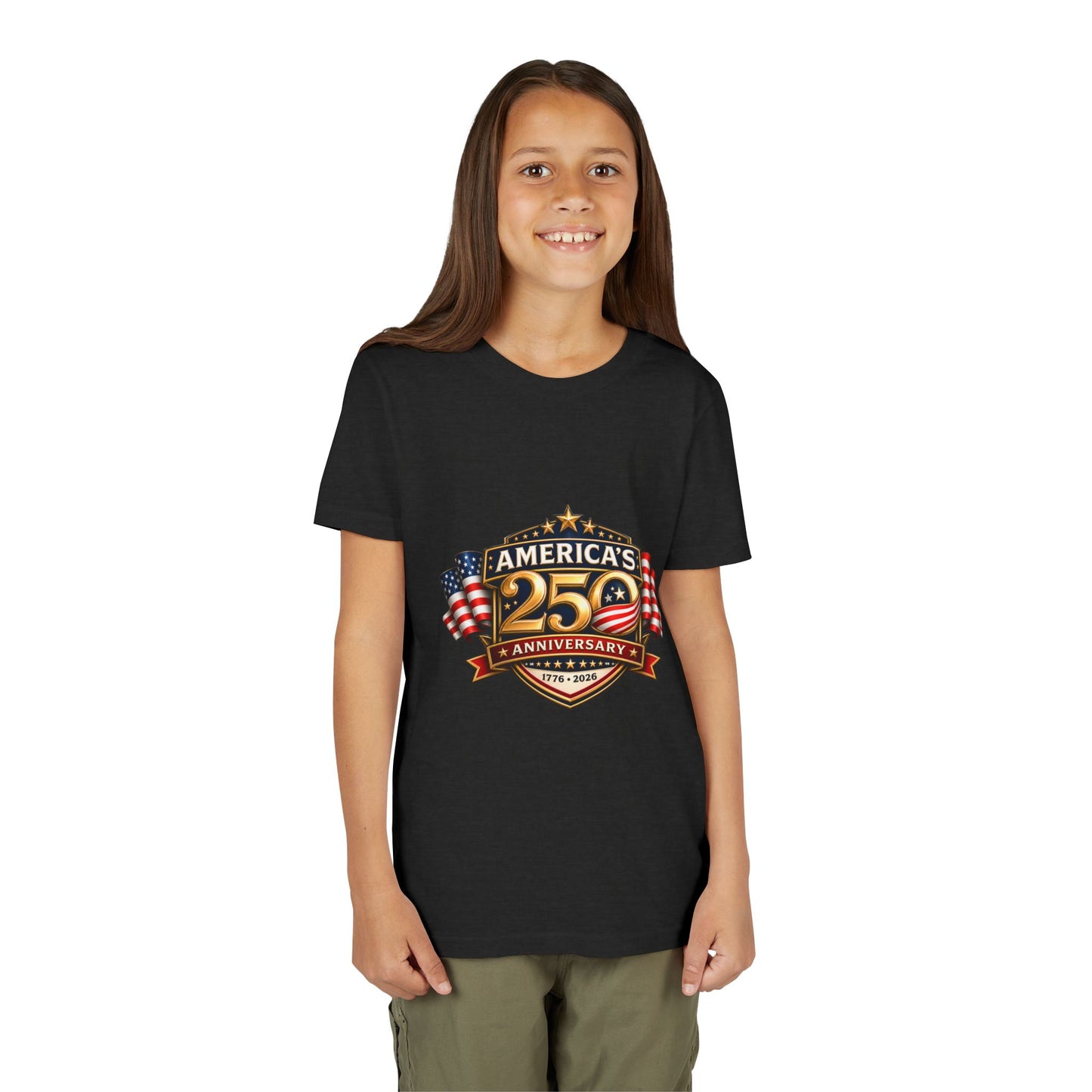 America's 250th Anniversary Youth Tee - Patriotic 1776–2026 Celebration Shirt