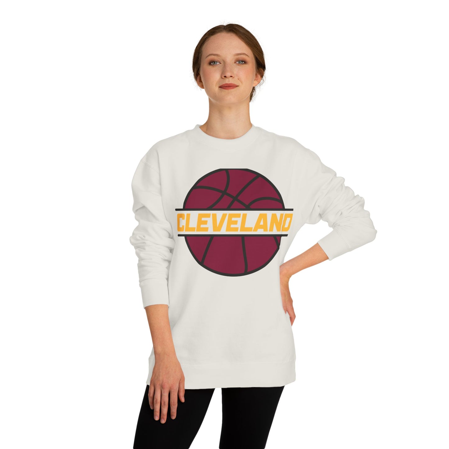 Cleveland Basketball Crewneck Sweatshirt — Retro Hoop Logo