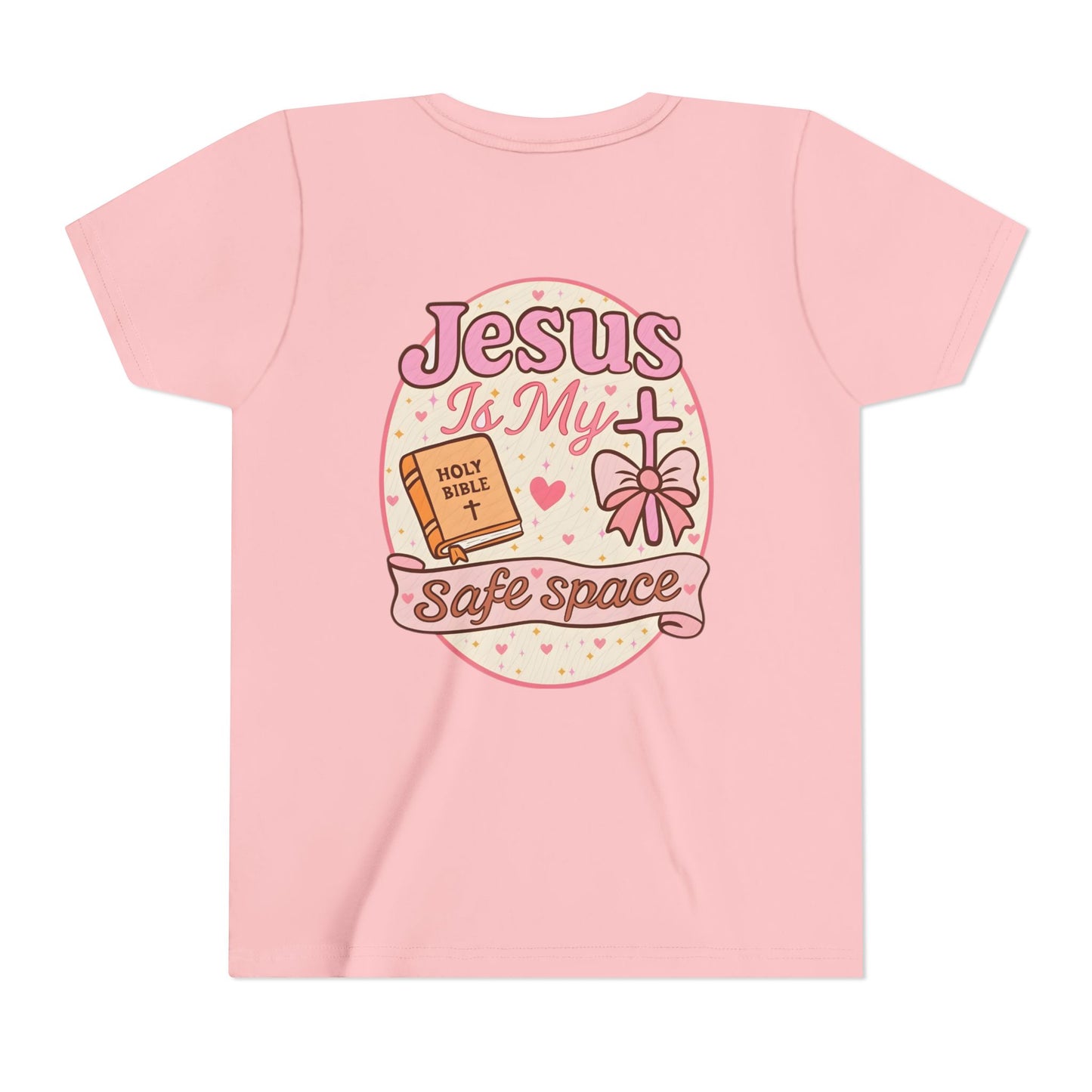 Youth Tee — "Jesus Is My Safe Space" Christian Kids T-Shirt