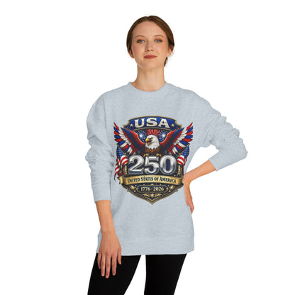 USA 250th Anniversary Sweatshirt — Patriotic Eagle 1776–2026 Crewneck