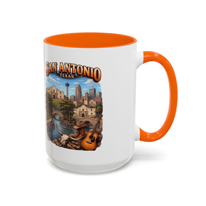 San Antonio Souvenir Coffee Mug – Texas Riverwalk Scenic Accent Mug (11/15oz)