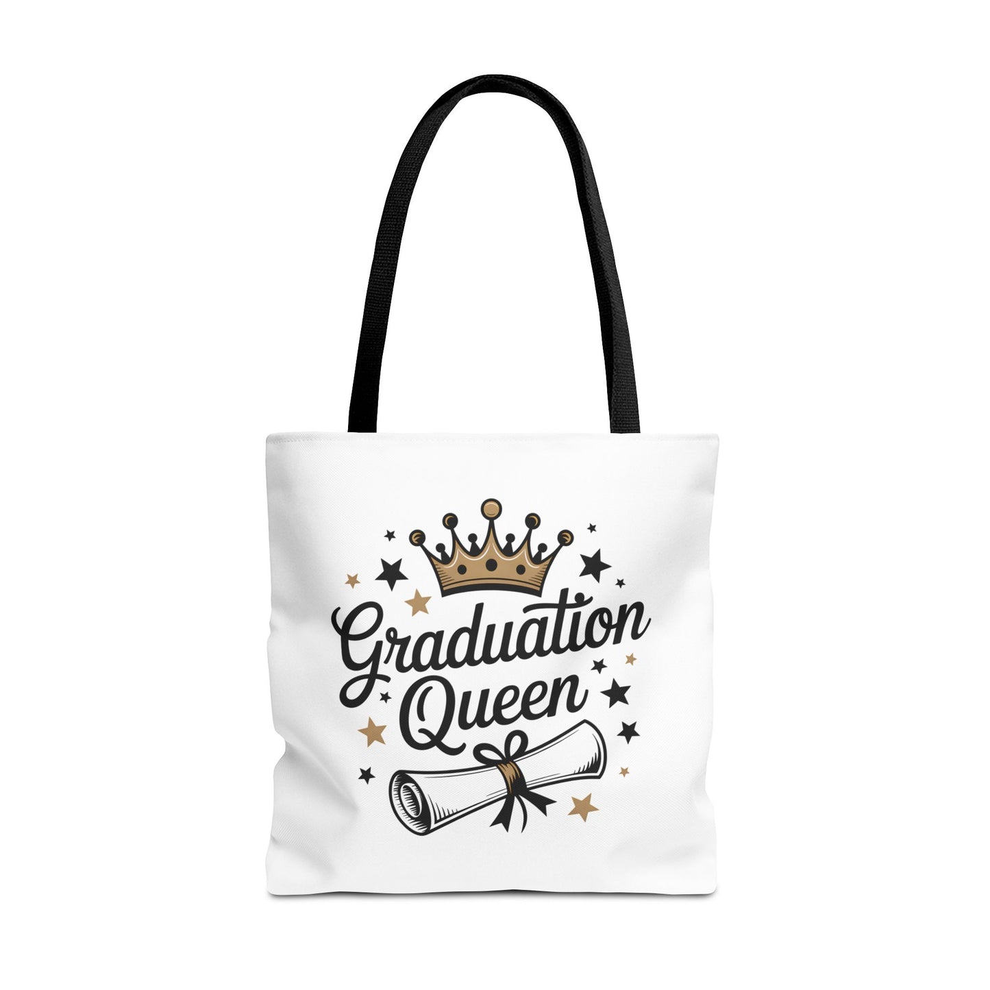 Graduation Queen Tote Bag – Crown & Diploma Commencement Gift