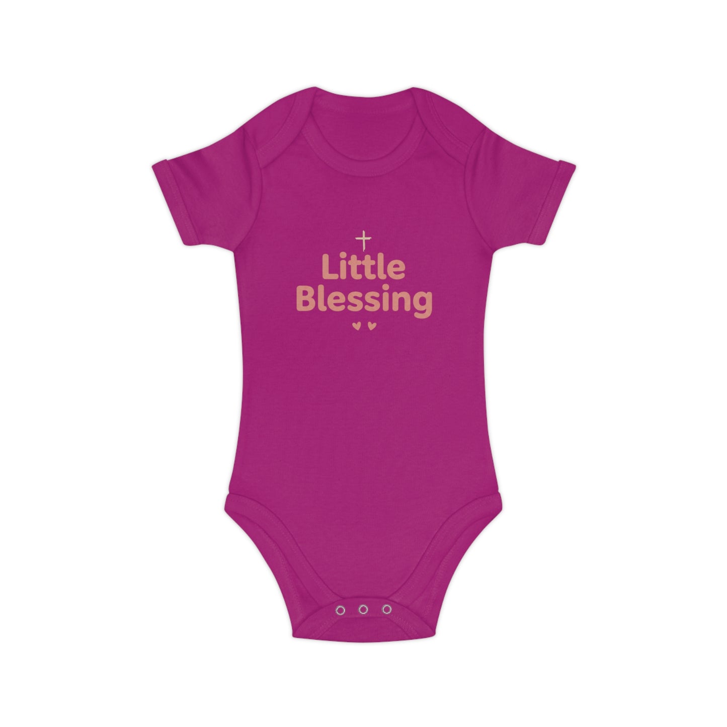 Baby Bodysuit - "Little Blessing" Combed Cotton Infant Onesie