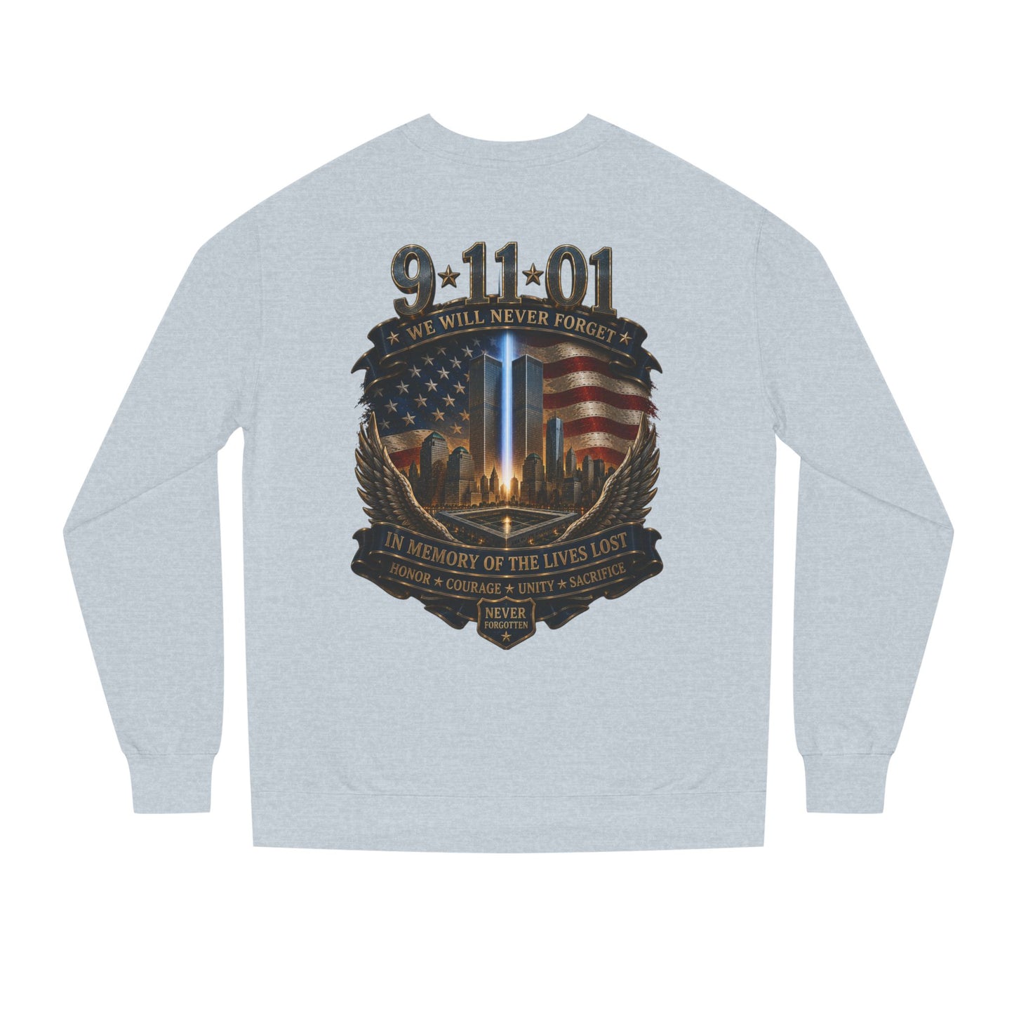 9/11 Never Forget Memorial Sweatshirt – In Memory of the Lives Lost