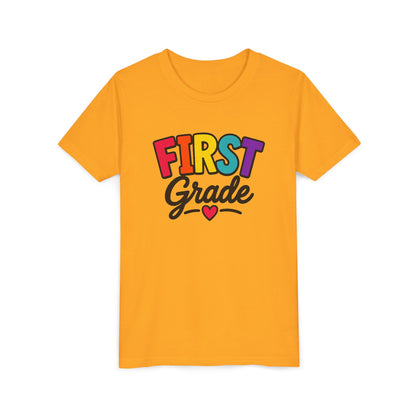 First Grade Youth T‑Shirt — Colorful Back-to-School Tee