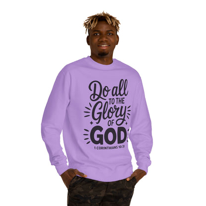 Do All to the Glory of God Sweatshirt — 1 Corinthians 10:31 Christian Crewneck