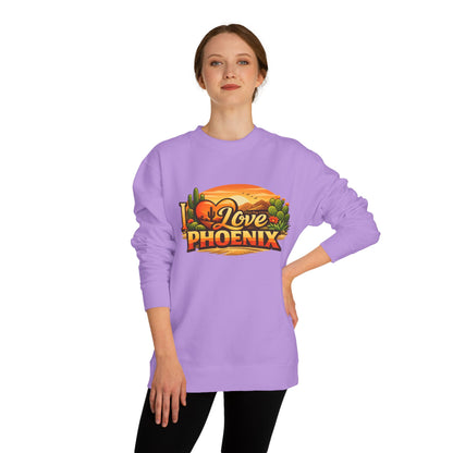 I Love Phoenix Sweatshirt — Desert Sunset Graphic Crewneck
