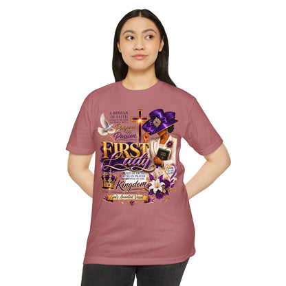 First Lady Christian T-Shirt – Faith, Prayer & Kingdom Woman Tee