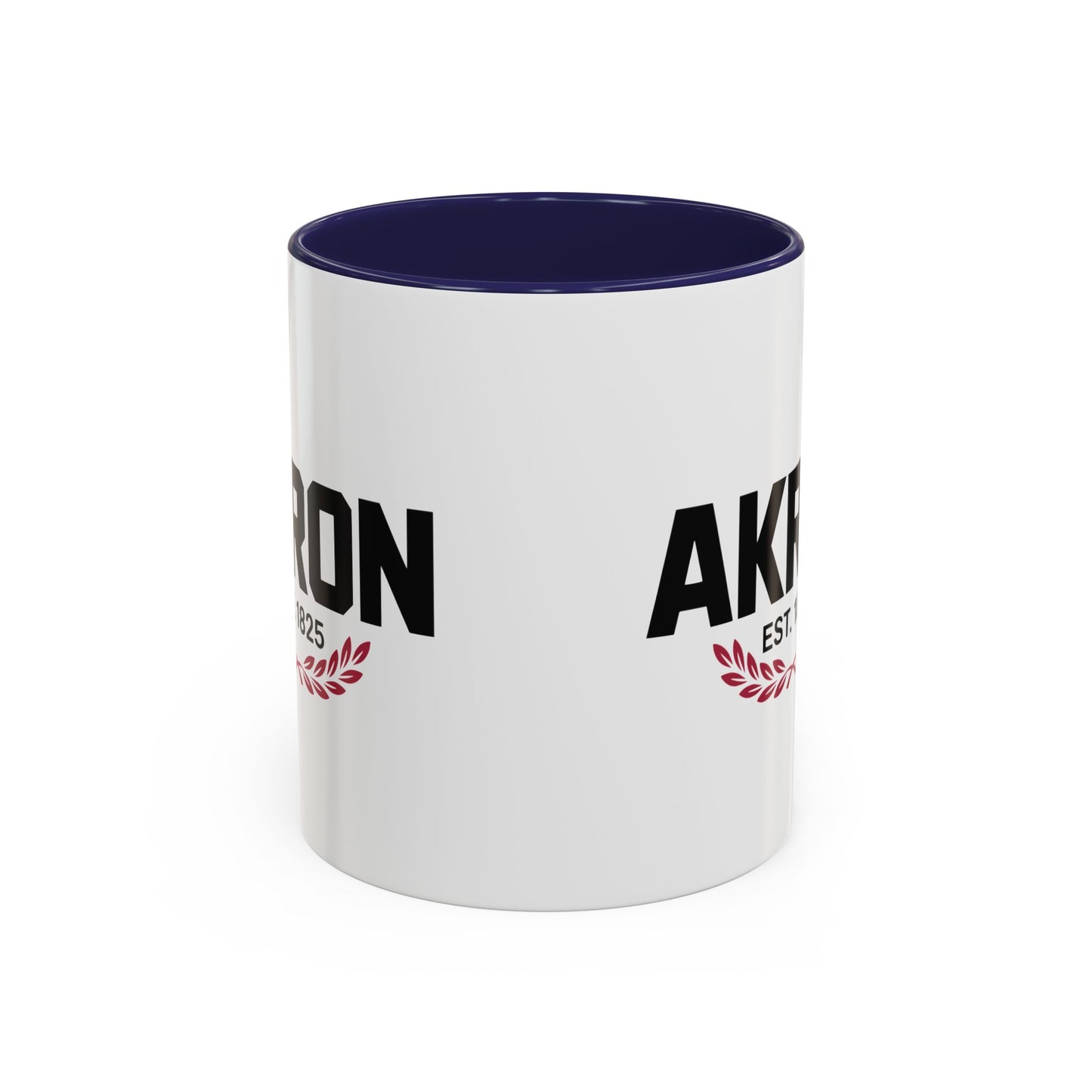 Akron Est. 1825 Accent Coffee Mug — Vintage City Pride Ceramic Mug