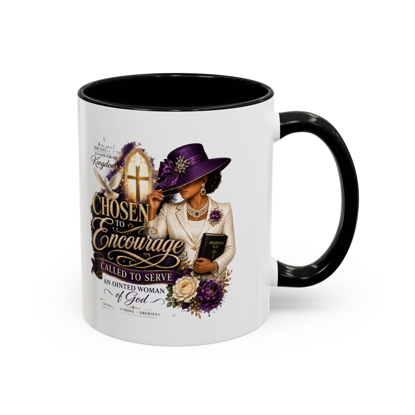 Chosen to Encourage Coffee Mug — Christian Woman Faith Gift (11/15oz)