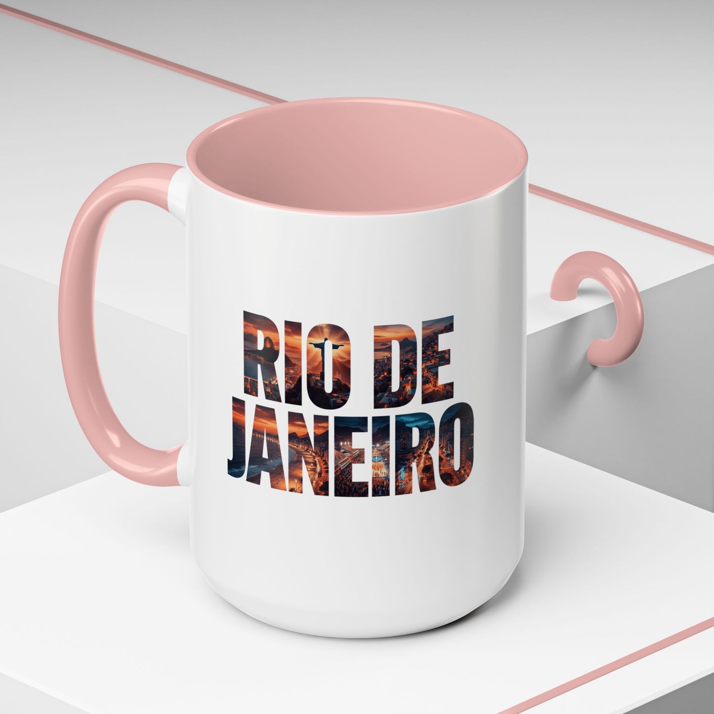 Rio de Janeiro Accent Coffee Mug — Scenic Typography Coffee Mug (11/15oz)