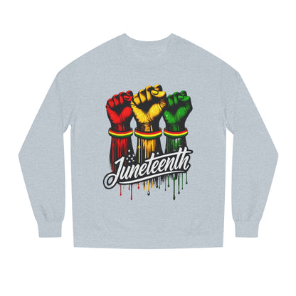 Juneteenth Fist Sweatshirt – Black Power Red Yellow Green Pride Crewneck