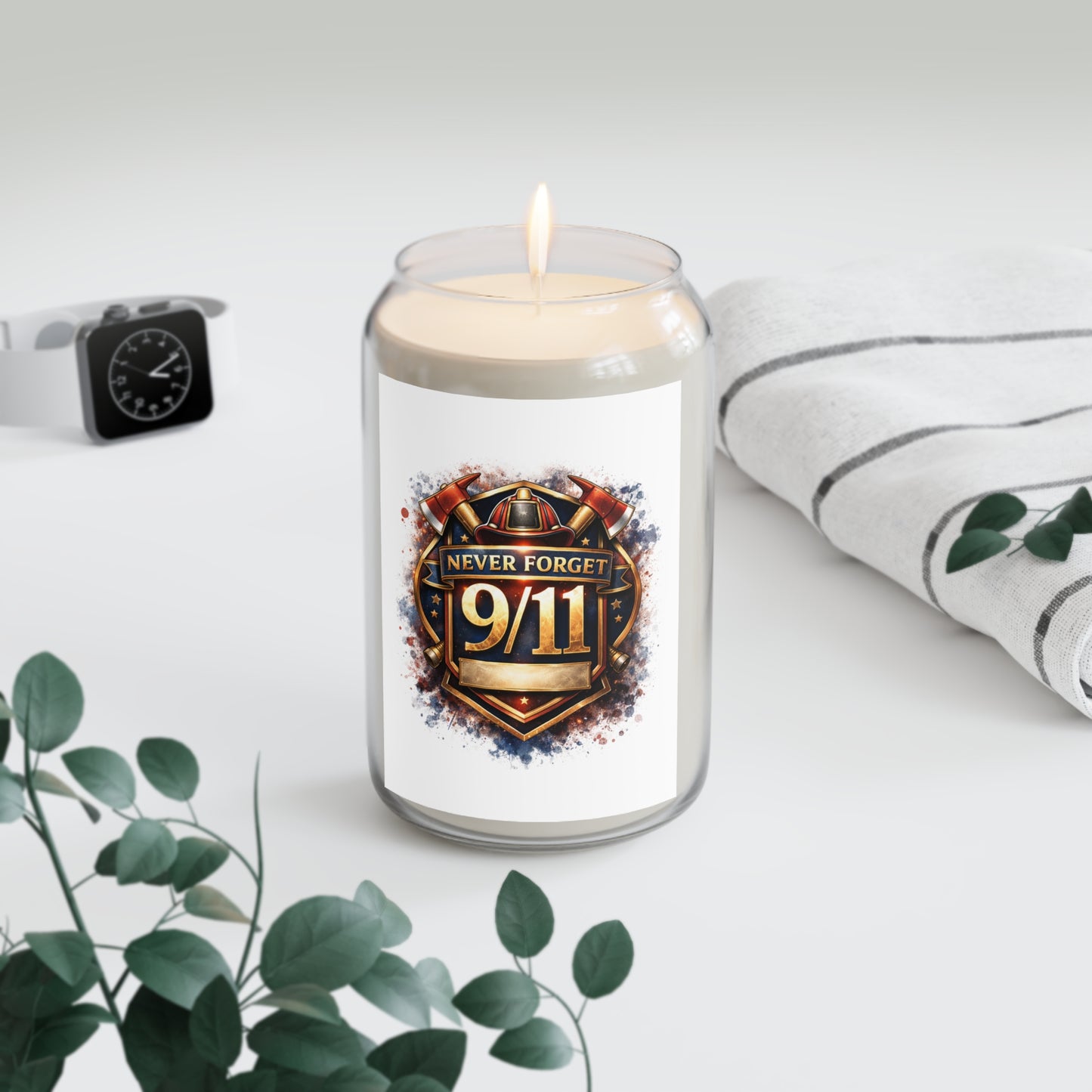 Never Forget 9/11 Memorial Soy Candle — 13.75 oz