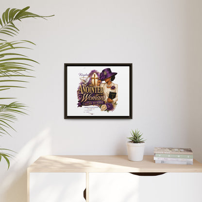 Framed Canvas Print — "Anointed Woman Called to Serve" Christian Wall Art