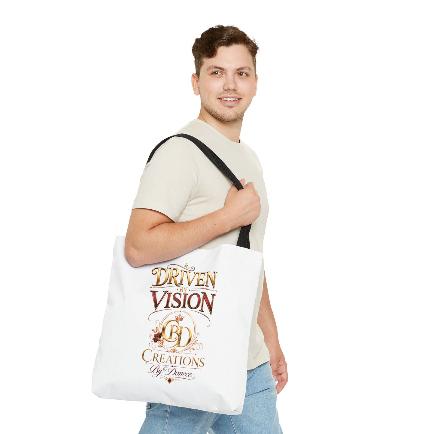 Driven by Vision Tote Bag — Branded BD Creations All-Over Print Tote