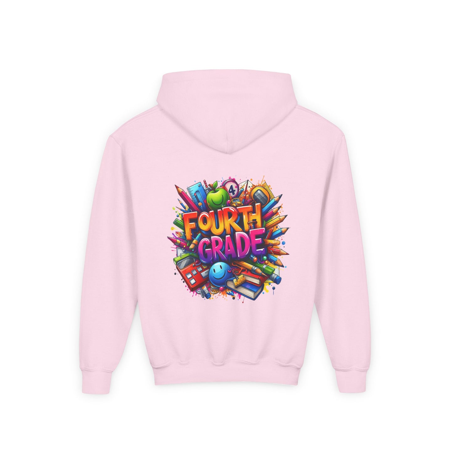 Fourth Grade Youth Hoodie — Colorful Back-to-School Kids Sweatshirt