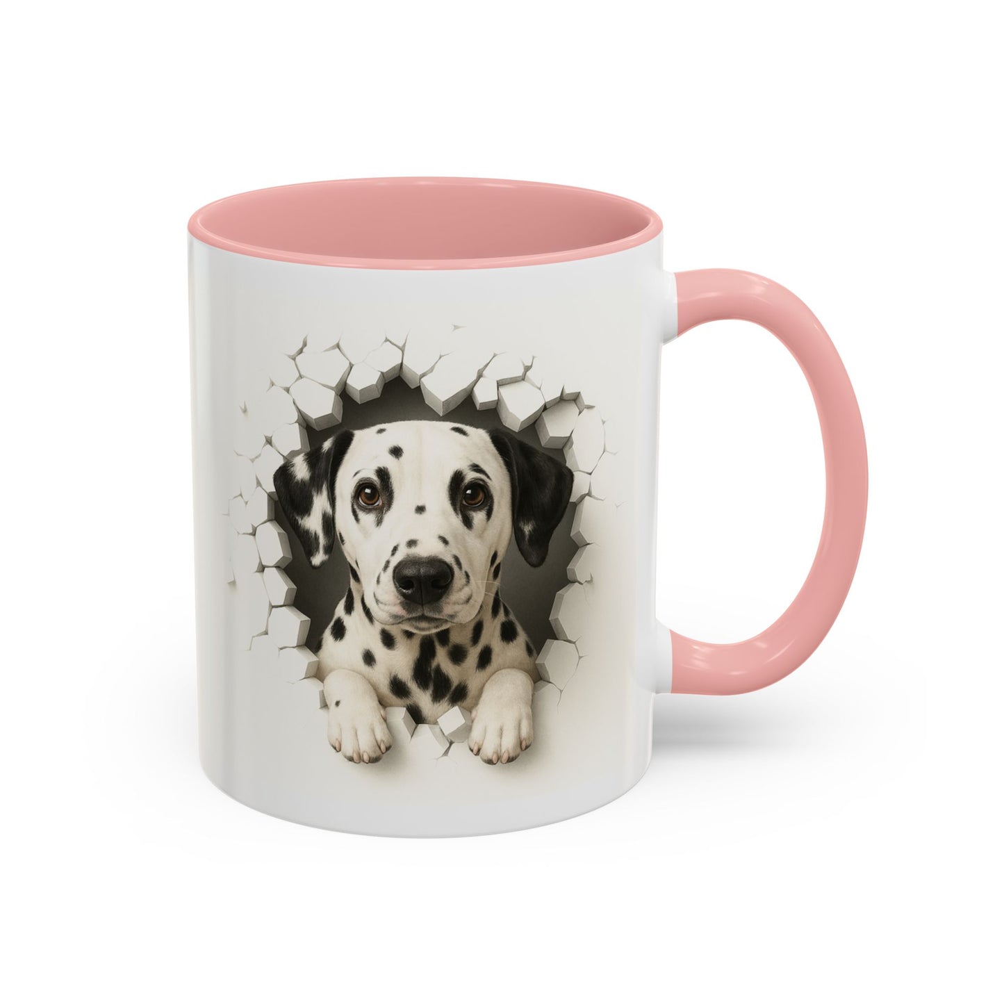 Dalmatian Peekaboo Accent Coffee Mug - Cute Dog Lover Gift (11/15oz)