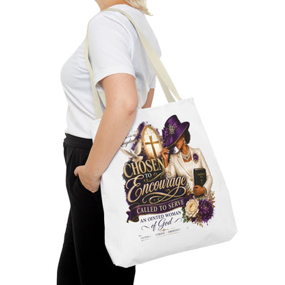 Christian Encourager Tote Bag — "Chosen to Encourage" Design