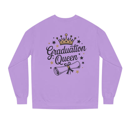 Graduation Queen Crewneck Sweatshirt — Crown & Diploma Celebration Pullover