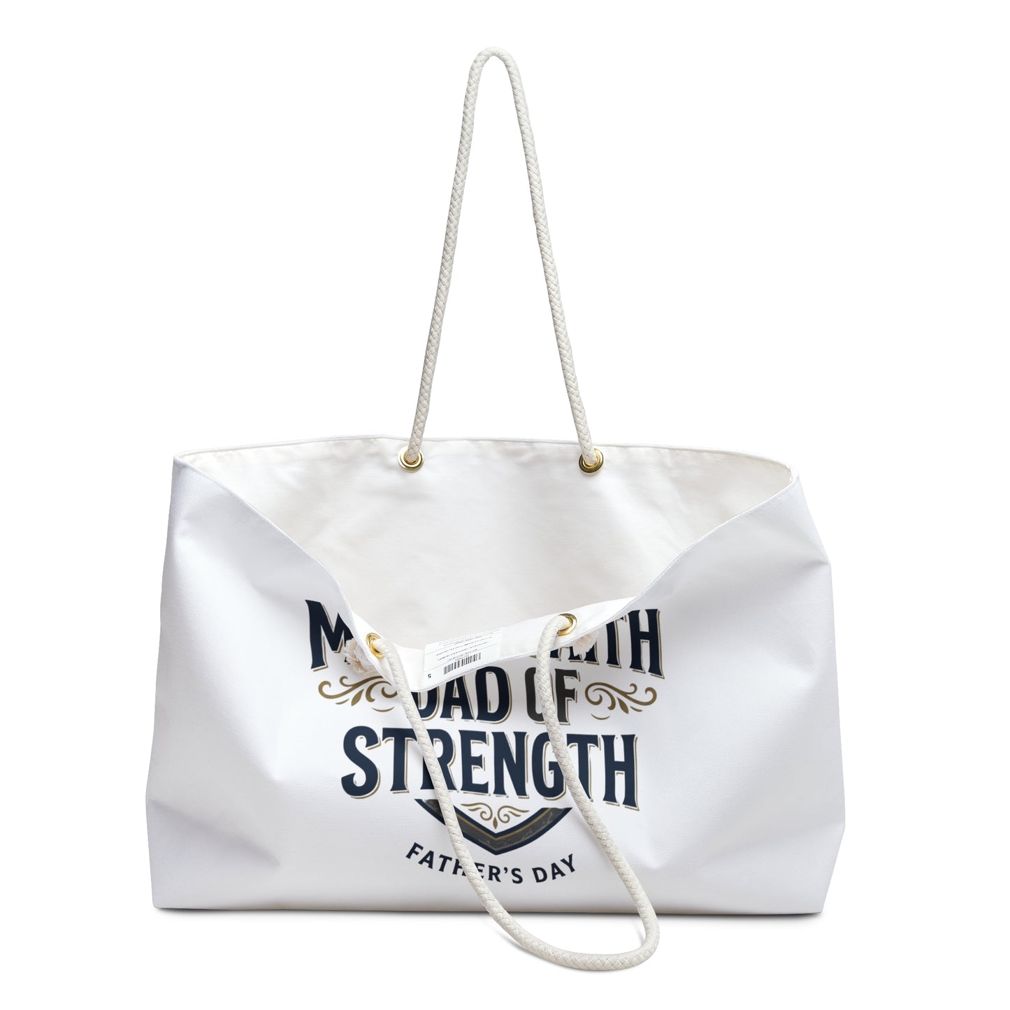 Christian "Man of Faith, Dad of Strength" Weekender Bag — Father's Day Travel Tote