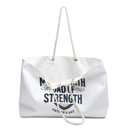 Christian "Man of Faith, Dad of Strength" Weekender Bag — Father's Day Travel Tote