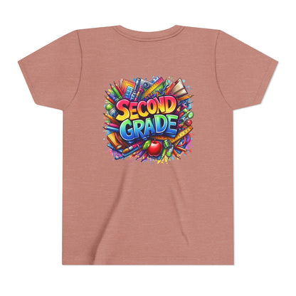 Second Grade Youth Tee — Colorful Back-to-School Kids T-Shirt