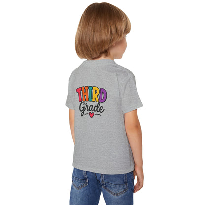 Third Grade Toddler T-Shirt – Colorful Back-to-School Shirt with Heart