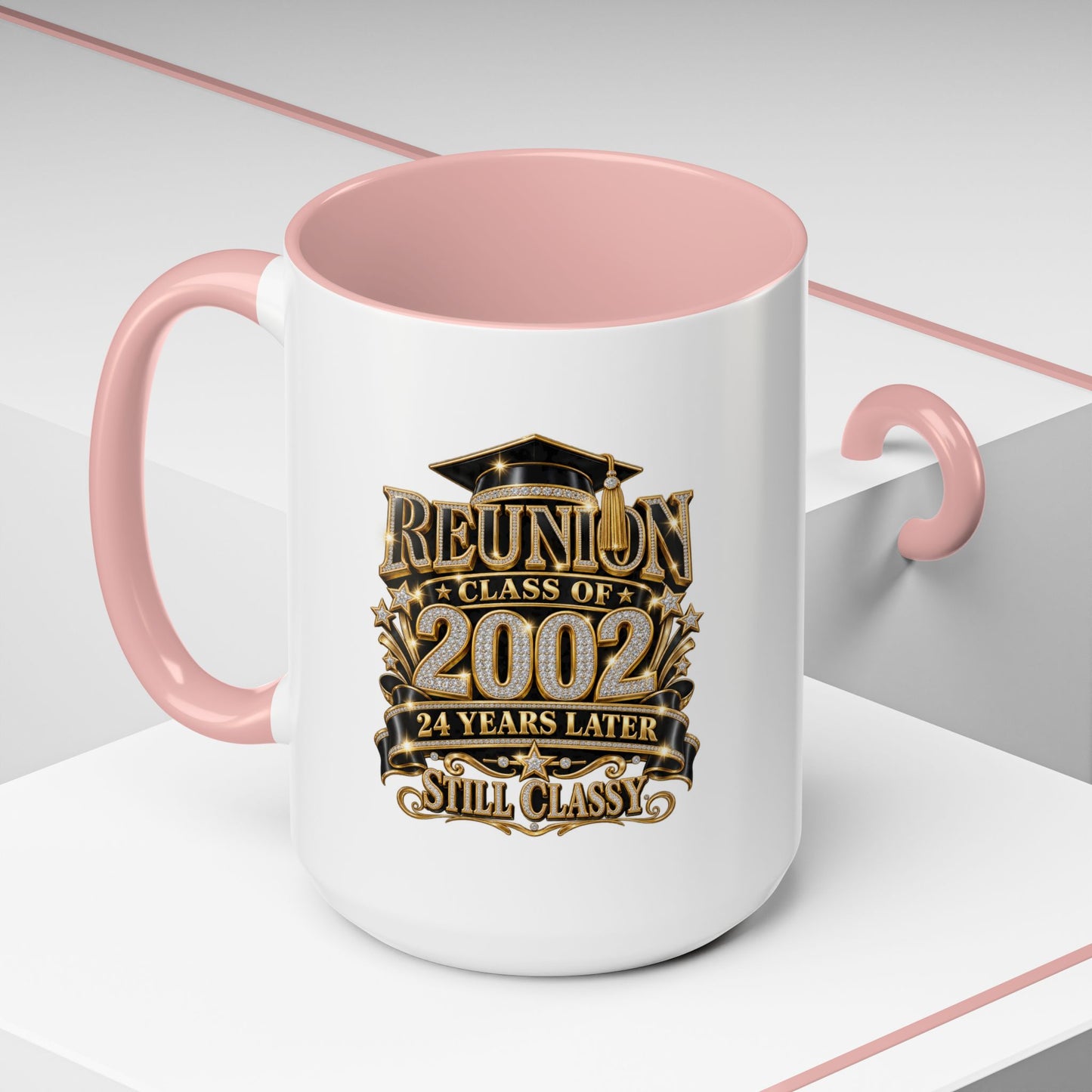 Class of 2002 Reunion Coffee Mug — "Still Classy" Accent Mug (11/15oz)