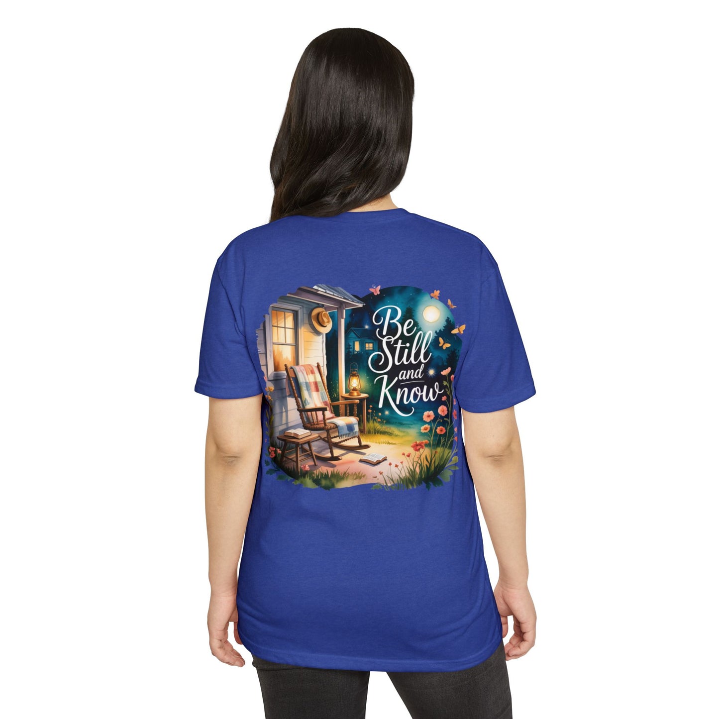 Be Still and Know T-Shirt — Cozy Porch & Moonlight Faith Tee