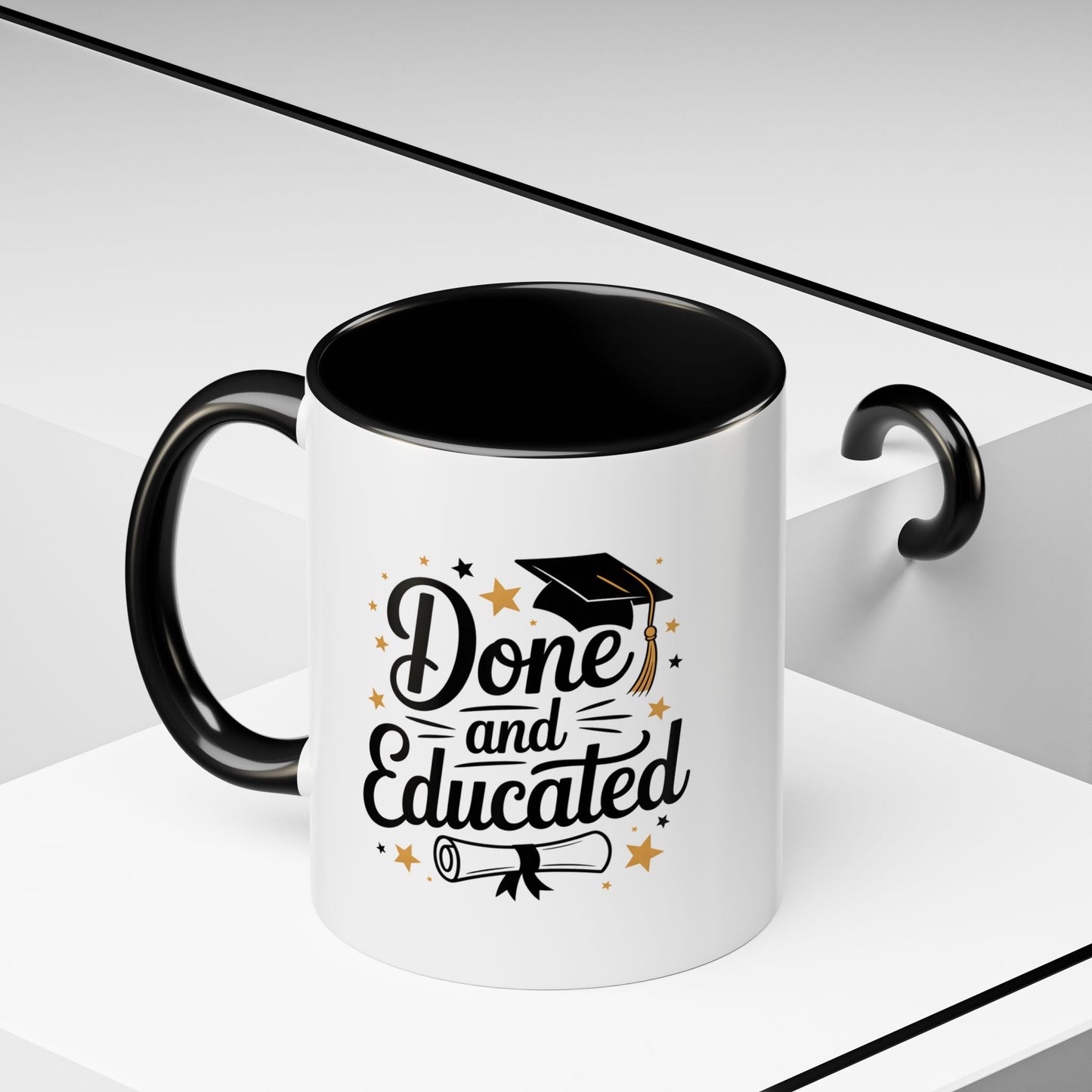 Done and Educated Graduation Coffee Mug (Accent 11/15oz)
