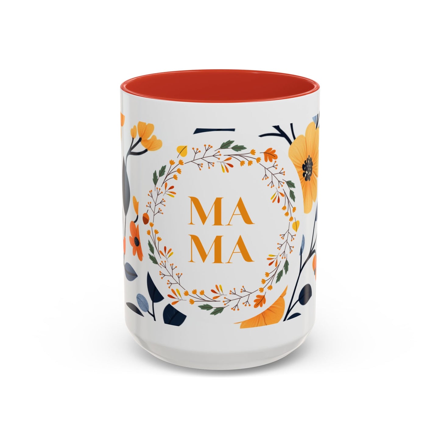 Mama Floral Accent Coffee Mug — Yellow Flower Mother's Day Gift (11/15oz)