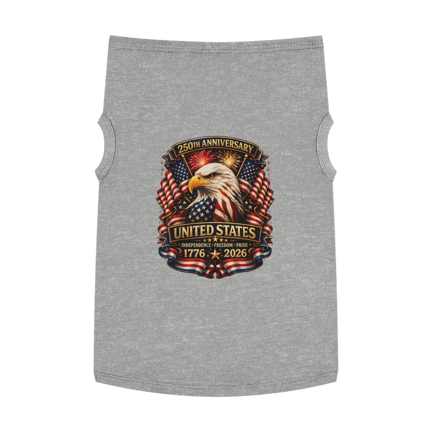 Patriotic Pet Tank — 250th United States Anniversary Eagle (1776–2026)