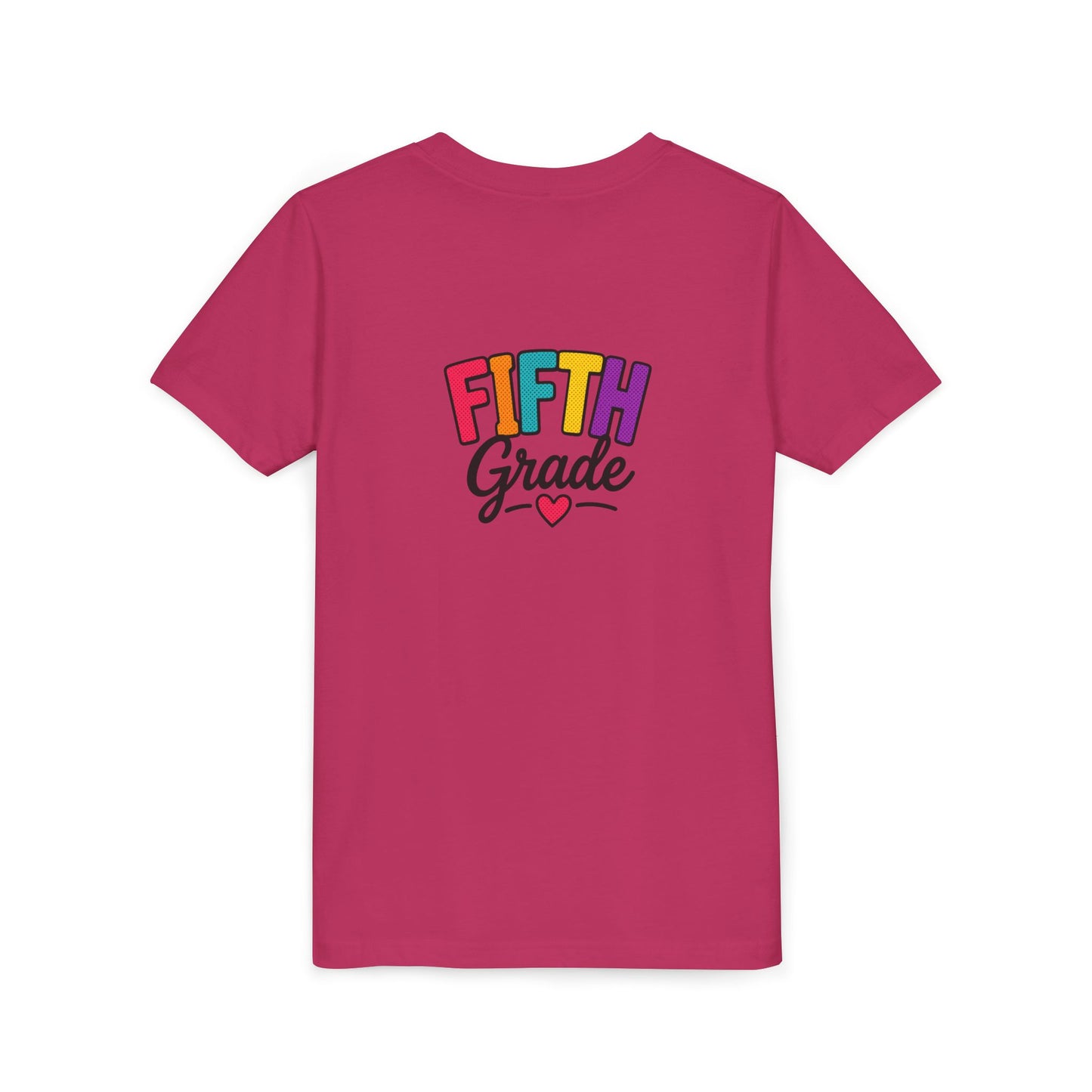 Fifth Grade Kids T‑Shirt – Colorful Back-to-School Tee with Heart
