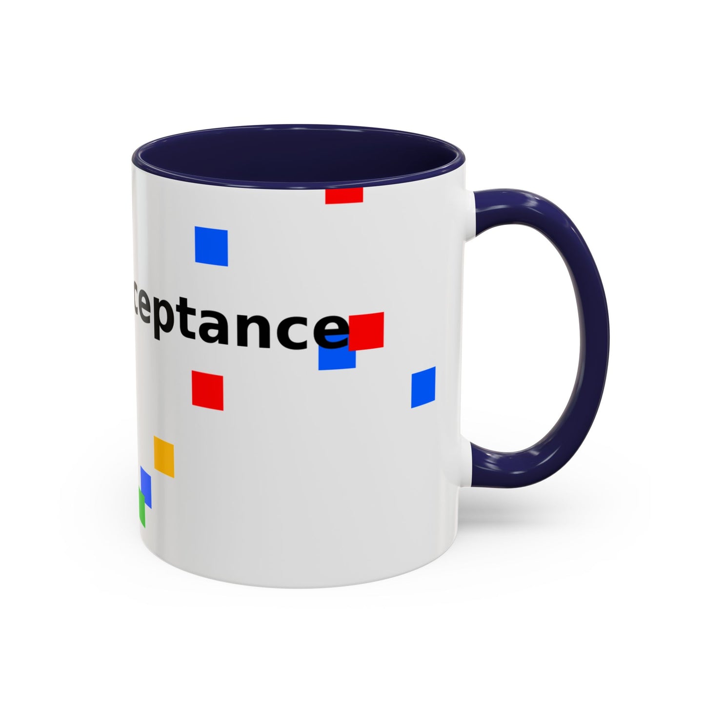 Autism Acceptance Accent Coffee Mug – Colorful Puzzle Square Design (11/15 oz)