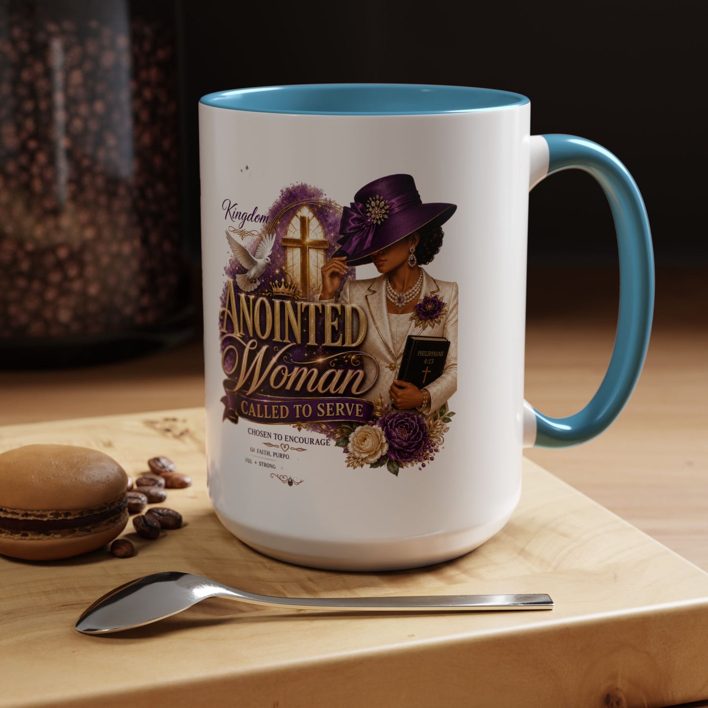 Anointed Woman Coffee Mug — Faithful, Called to Serve Accent Mug (11/15oz)