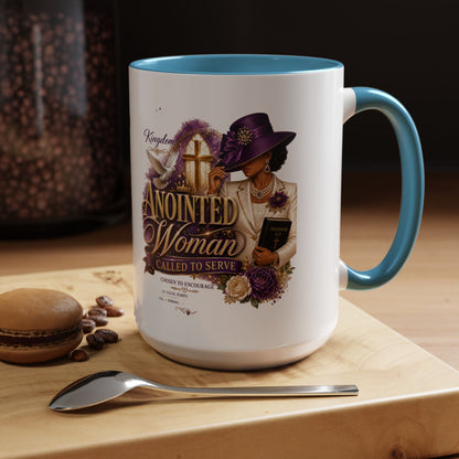 Anointed Woman Coffee Mug — Faithful, Called to Serve Accent Mug (11/15oz)