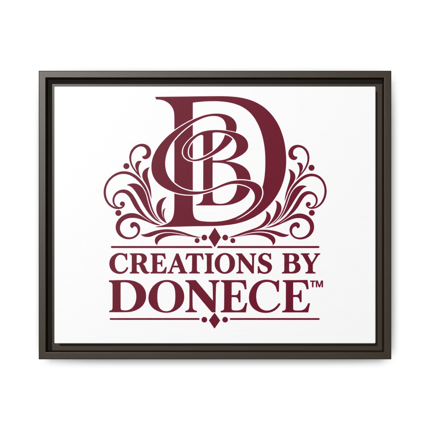 Framed Matte Canvas — Creations By Donece Logo Wall Art