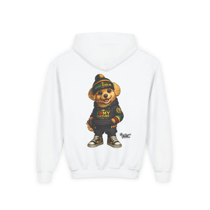 Kids Teddy Bear Hoodie — 'I Love My Culture' Streetwear Youth Sweatshirt