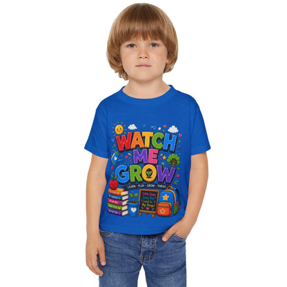 Toddler T-Shirt — "Watch Me Grow" Back-to-School Graphic Tee