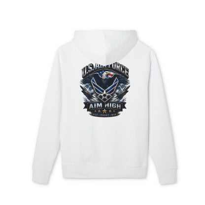 Air Force Hoodie - "Aim High" Vintage Military Crew Pullover