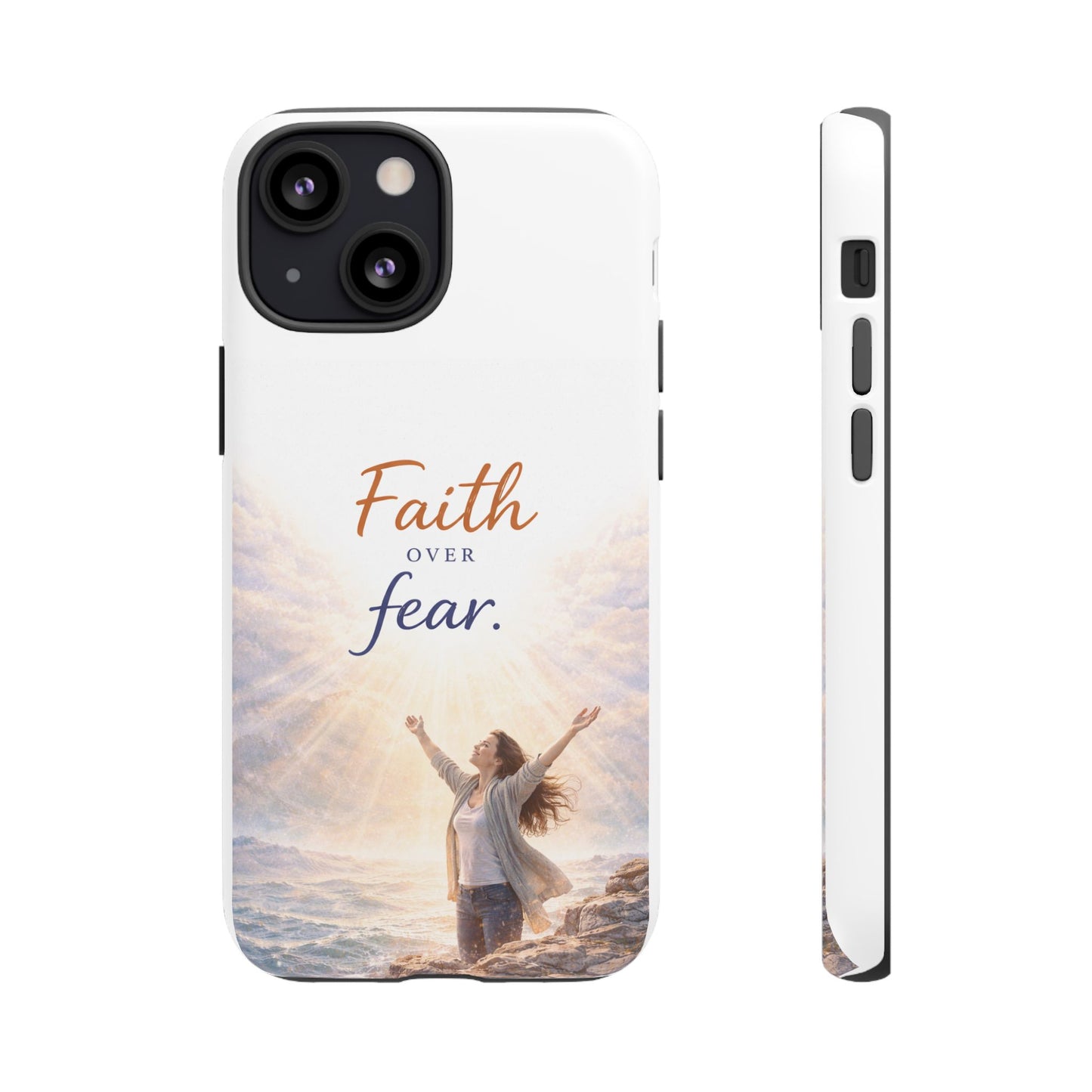 Faith Over Fear Phone Case — Inspirational Christian iPhone Cover