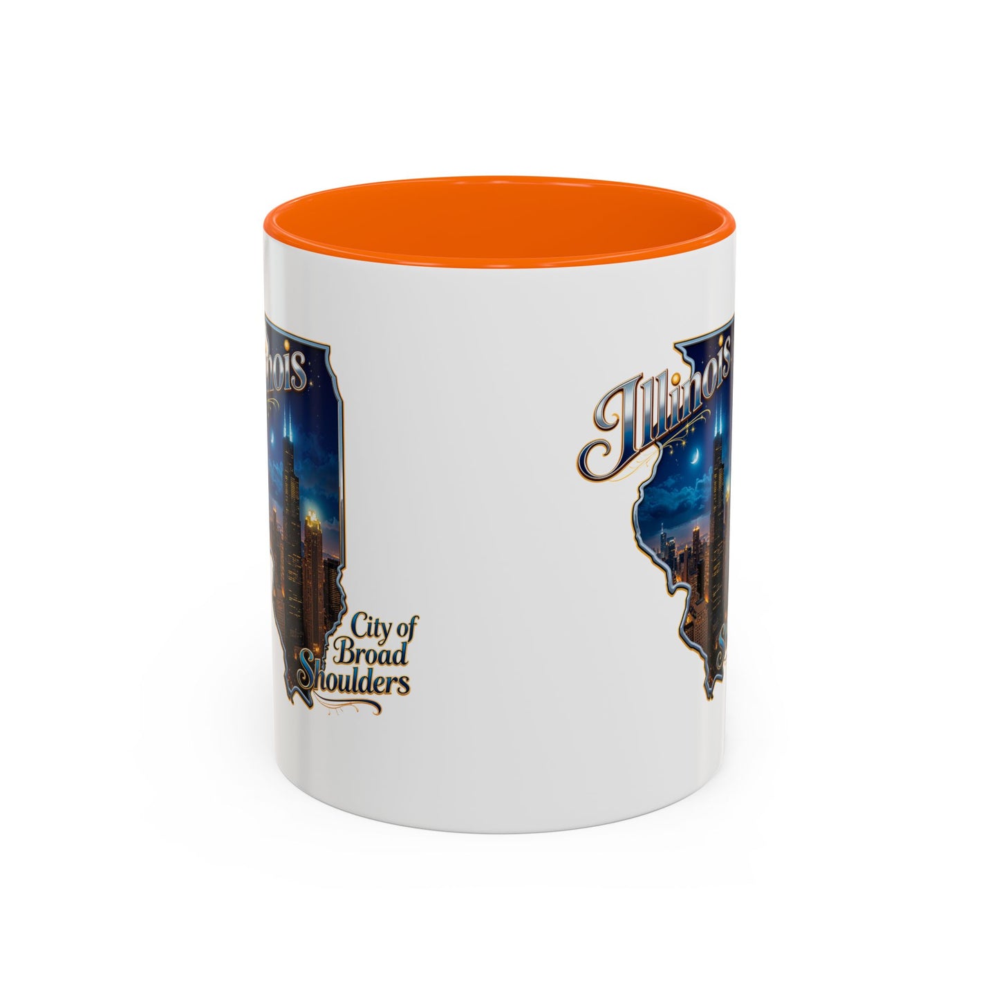Illinois Skyline Accent Coffee Mug – City of Broad Shoulders Chicago Design (11/15oz)