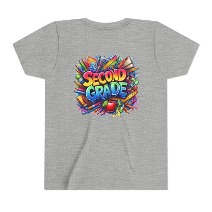 Second Grade Youth Tee — Colorful Back-to-School Kids T-Shirt